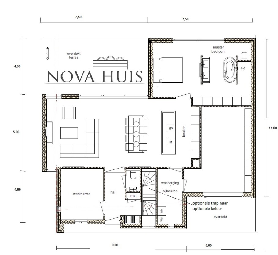 A124 NovaHuis levensloopbestendig bungalow gelijkvloers Staalframebouw Nederland
