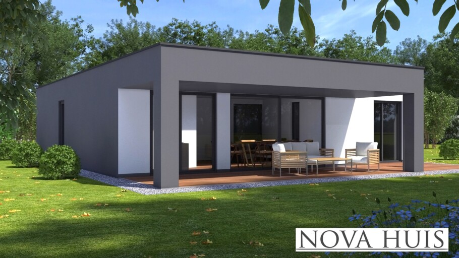 A151 NOVAHUIS energieneutrale bungalow bouwen met staalframebouw Nederland 