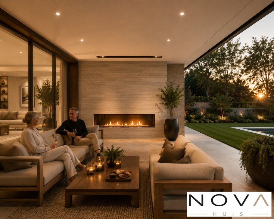 Luxe modern interieur kubistische villa K-141 V3  van NOVA HUIS