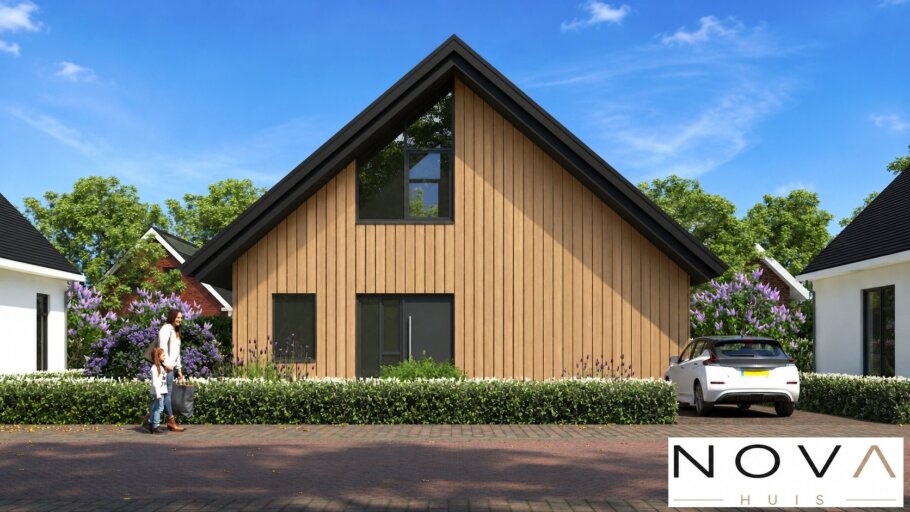 K-148 moderne levensloopbestendige woning met zadeldak en houten gevelbekleding