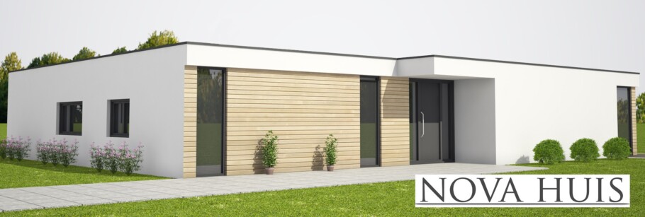 NOVA-HUIS A100 v2 levensloopbestendige Bungalow woning energieneutraal staalframebouw Nederland 