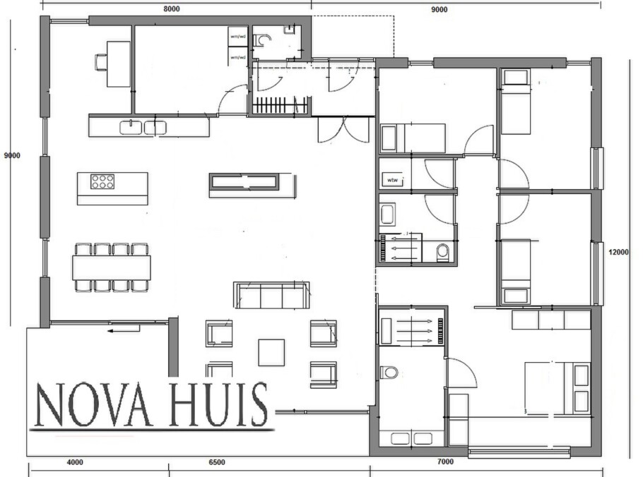 NOVA-HUIS A100 v2 levensloopbestendige Bungalow woning energieneutraal staalframebouw Nederland 
