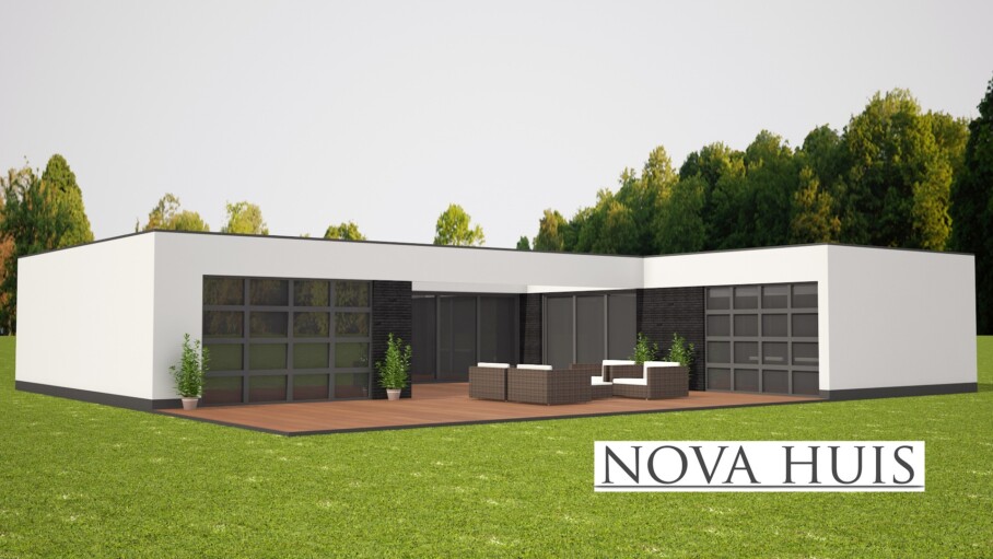 NOVA-HUIS A104 Patiobungalow levensloopbestendige woning staalframebouw Nederland 