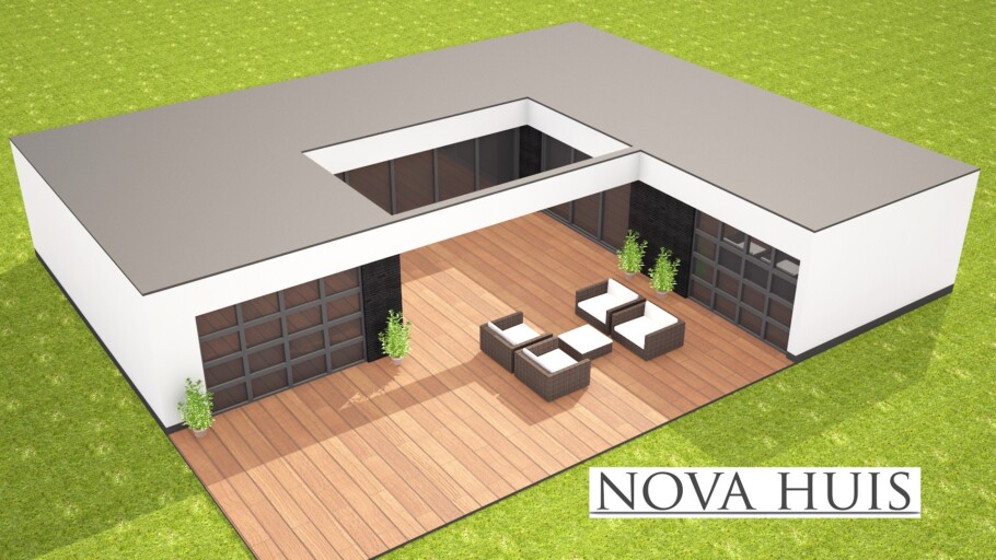 NOVA-HUIS A104 Patiobungalow levensloopbestendige woning staalframebouw Nederland 