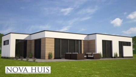 NOVA-HUIS A113 Modere bungalow gelijkvloers levensloopbestendig bouwconstructie staalframebouw Nederland