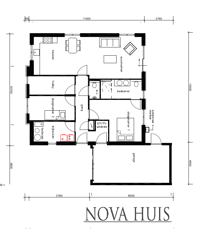 NOVA-HUIS A152 levensloopbestendige woning plat dak energieneutraal staaalframebouw Nederland