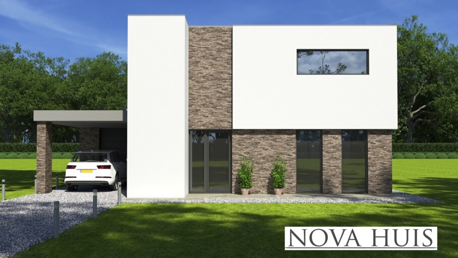 NOVA-HUIS K380 nieuw ontwerp eigenbouw met staalframe bouw Nederland