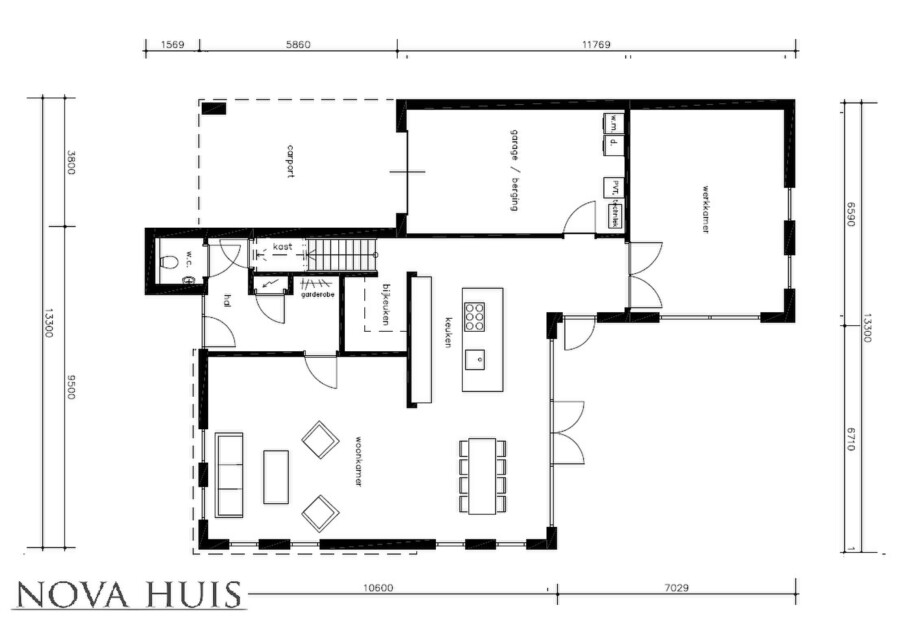 NOVA-HUIS K380 nieuw ontwerp eigenbouw met staalframe bouw Nederland