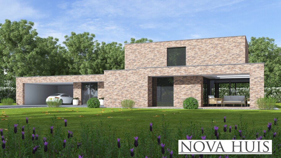 NOVA HUIS K388 moderne kubistische levensloopbestendige woning Staalframebouw Nederland