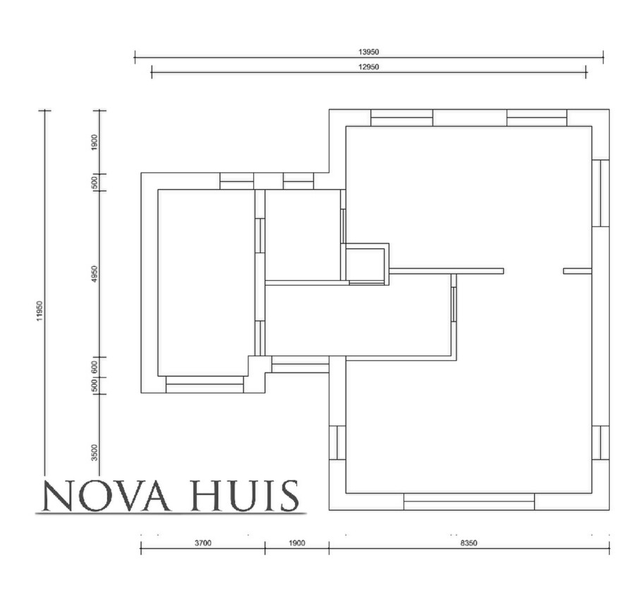 NOVA HUIS Kap 124 royale woning met zijbeuk prefab bouw van staalframebouw Nederland 