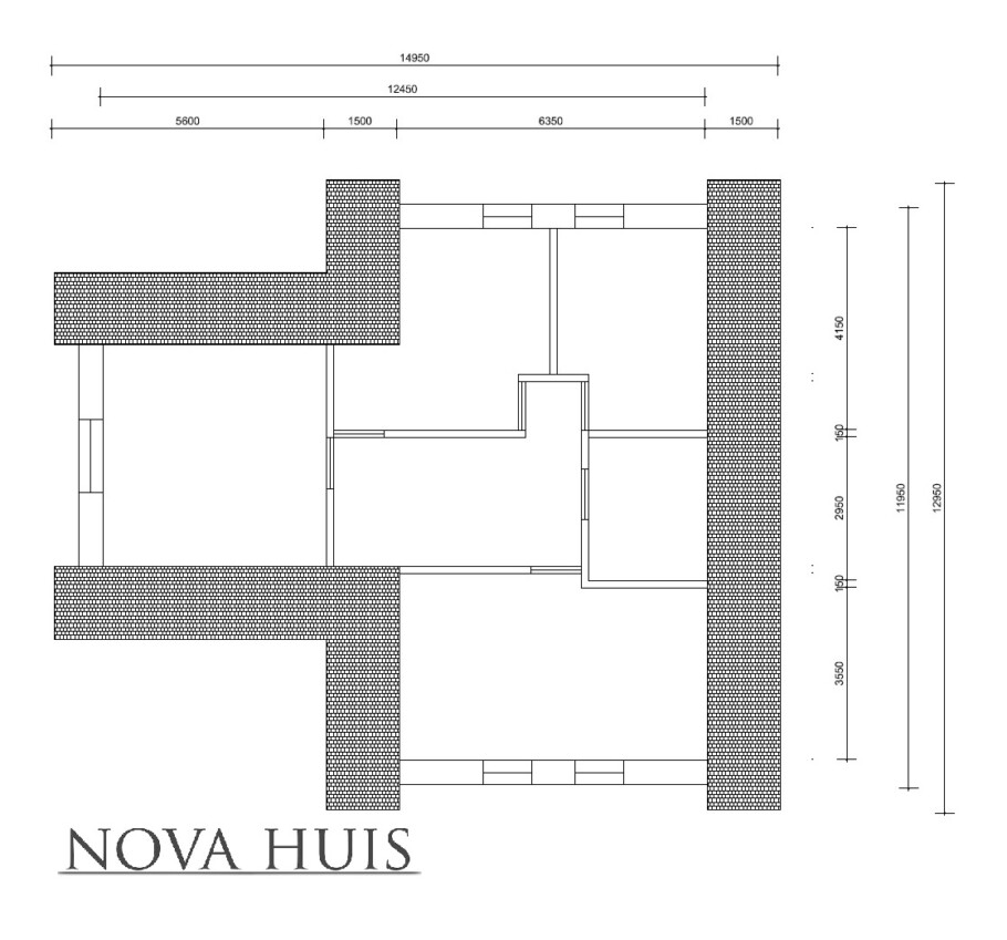 NOVA HUIS Kap 124 royale woning met zijbeuk prefab bouw van staalframebouw Nederland 