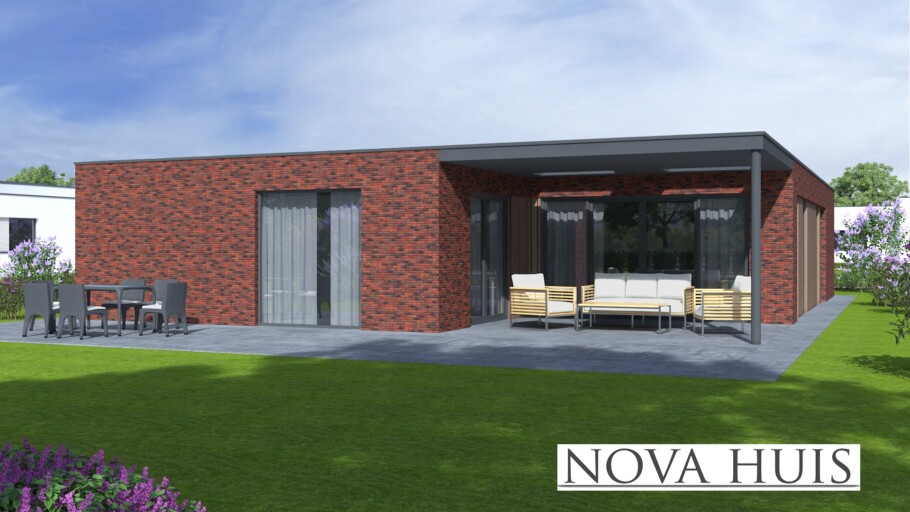 NOVA HUIS bungalow type A196 met plat dak levensloopbestendig