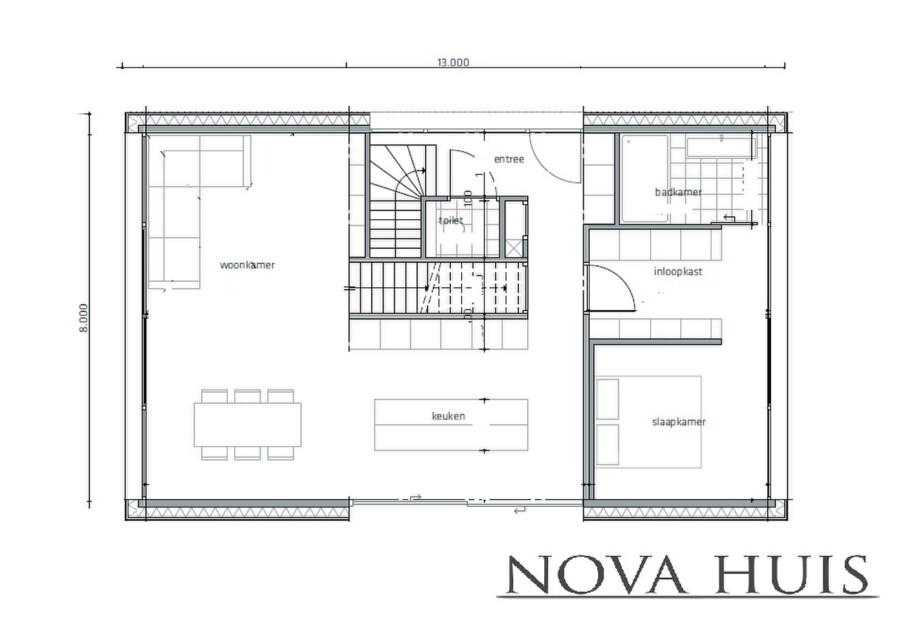 NOVA-HUIS moderne kap of schuurwoning type 121 staalframebouw Nederland 