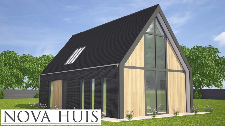 NOVA-HUIS moderne kap of schuurwoning type 121 staalframebouw Nederland 
