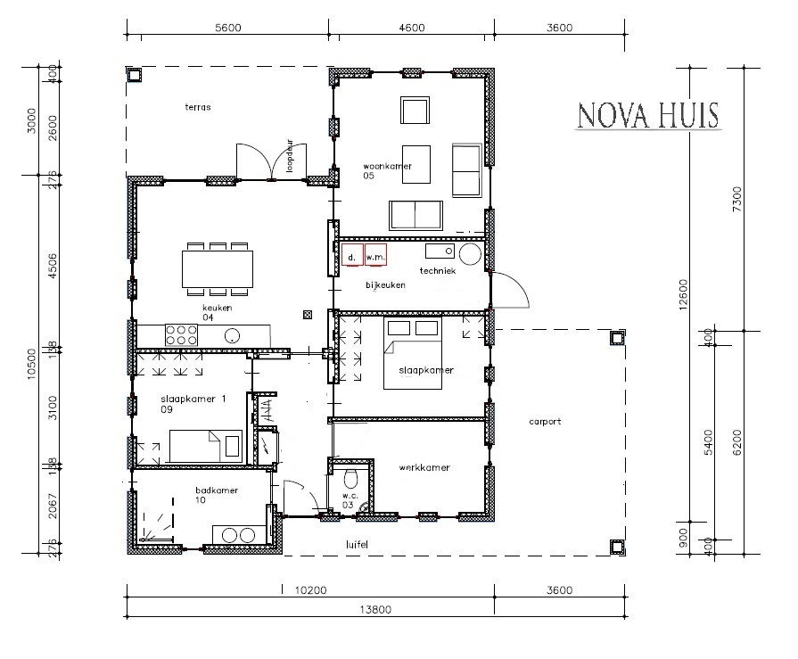 NOVA-HUIS type A166 levensloopbestendige woning Staalframebouw Nederland 