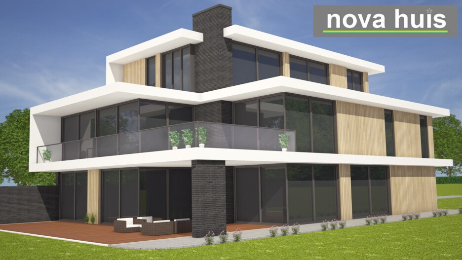 NOVA-HUIS.NL moderne Architectuurontwerpen in kubistische bouwstijl villa en woningbouw K141