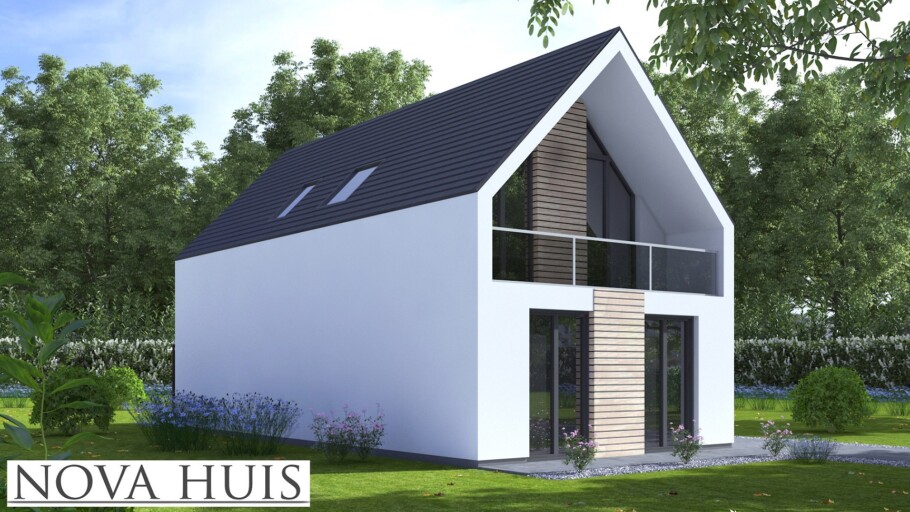NOVAHUIS K122 Schuurwoning prefab staalframebouw staalframebouw Nederland 