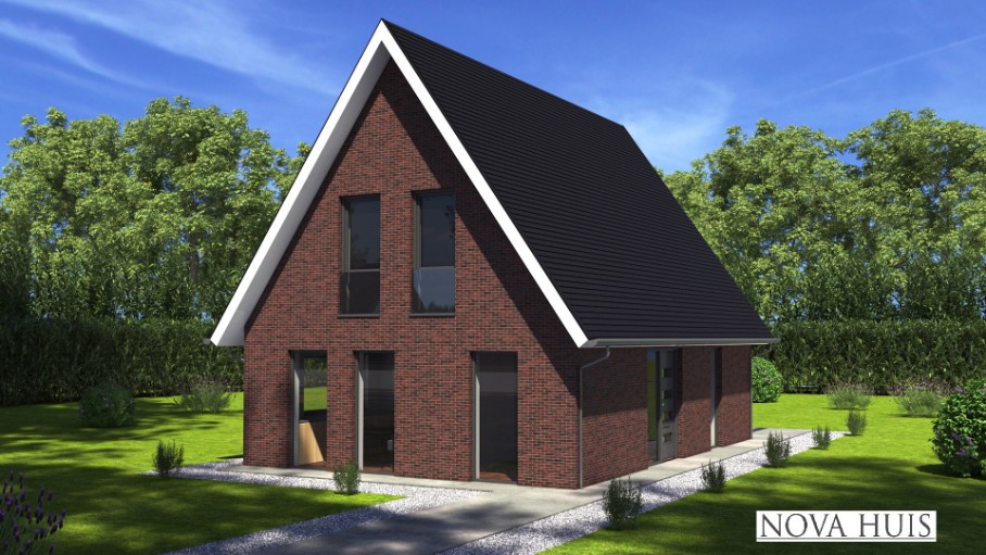 NOVAHUIS K143 energiearme woning met hellend dak schuine kap