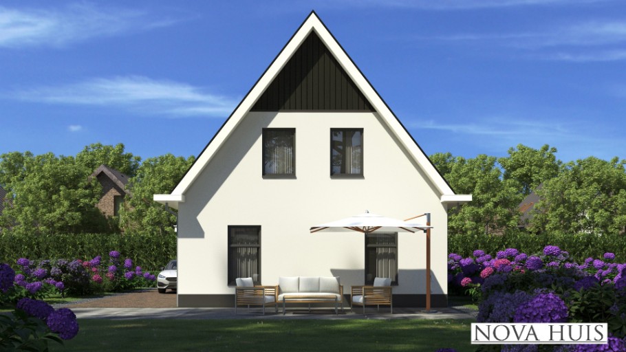 NOVAHUIS K147 klassieke woning met schuin scheef dak hellende kap energieneutraal mogelijk 