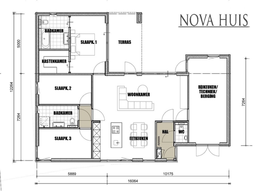 Nieuwbouw woningen type  Bungalow met plat dak 191 levensloopbestendig CPO