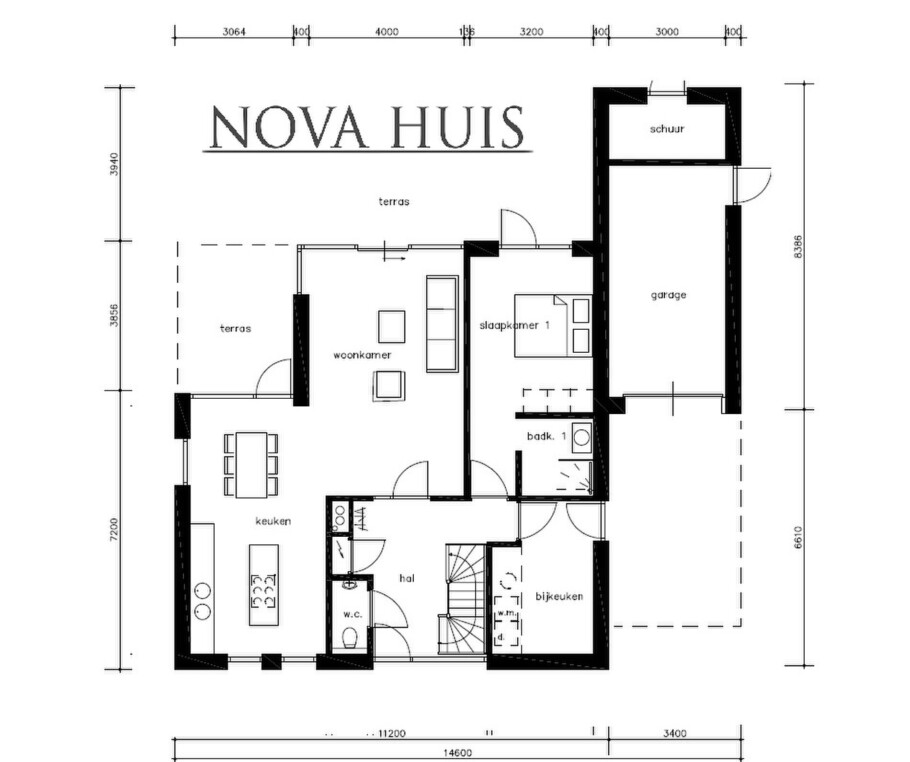 NOVAHUIS moderne kubistische woning M374 v1staalframebouw Nederland