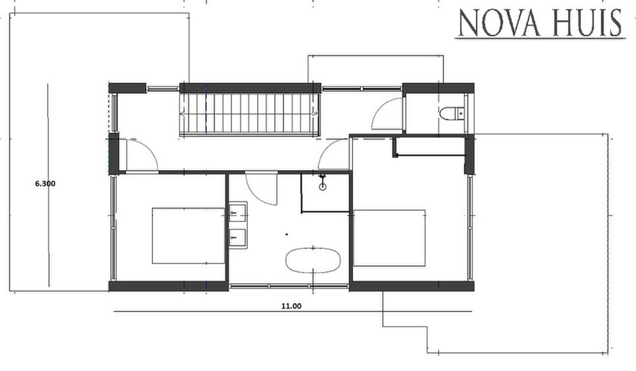 NOVAHUIS type 397 moderne kubistische woning  Staalframebouw Nederland 