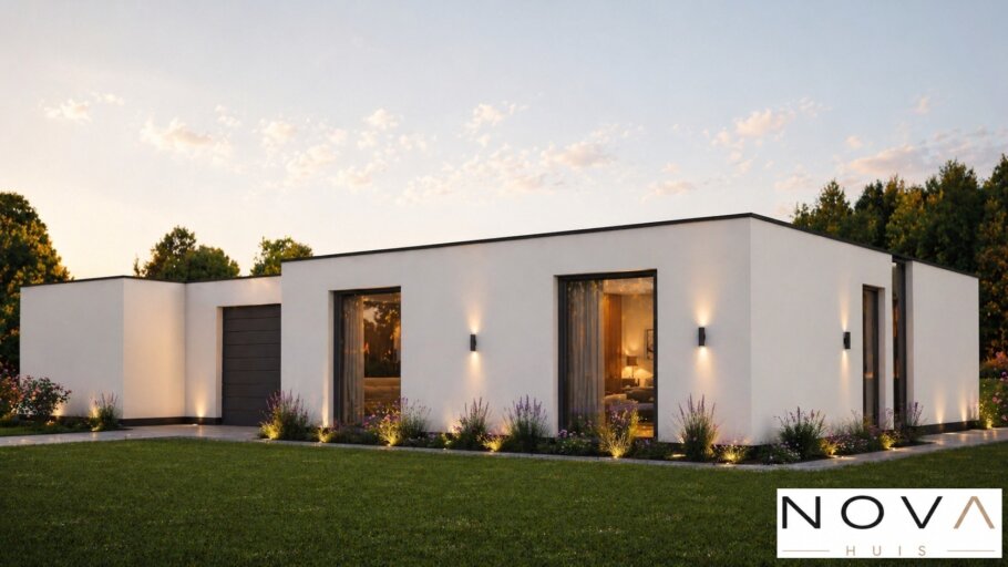 Moderne levensloopbestendige woning A-70 met garage en grote glaspartijen