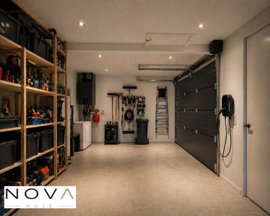 Modern interieur van levensloopbestendige woning A-70 met leefkeuken en grote glaspartijen