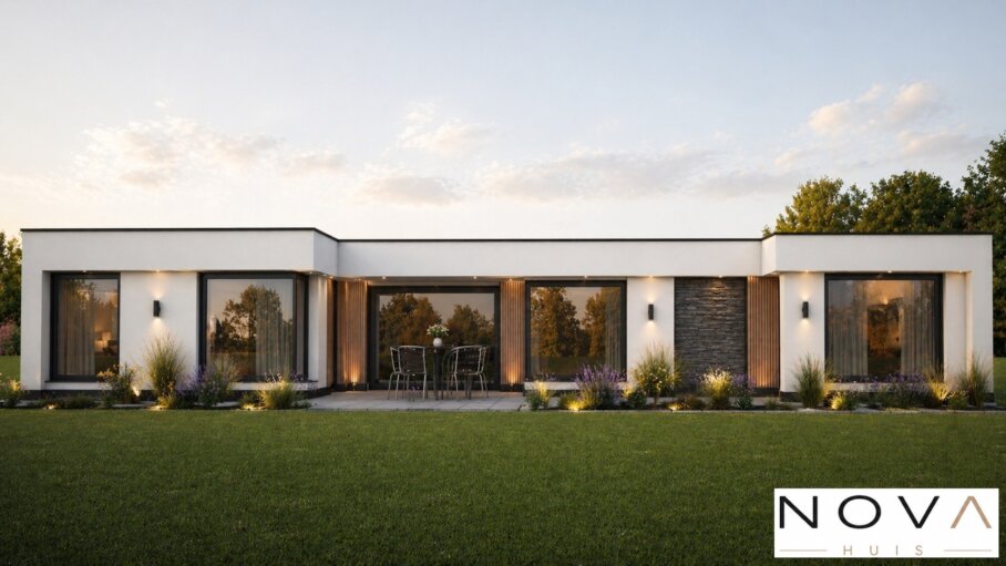 Moderne levensloopbestendige woning A-70 met garage en grote glaspartijen
