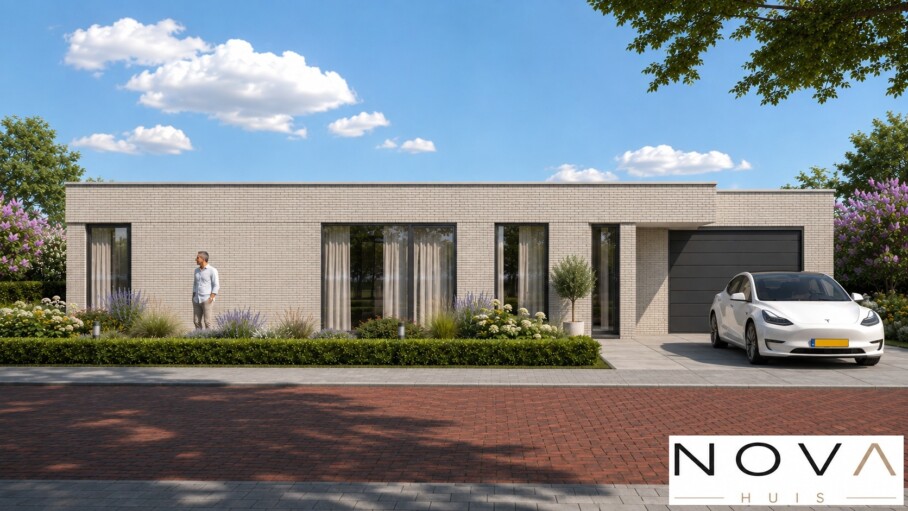 Moderne gelijkvloerse bungalow A-191 met garage en overdekt terras