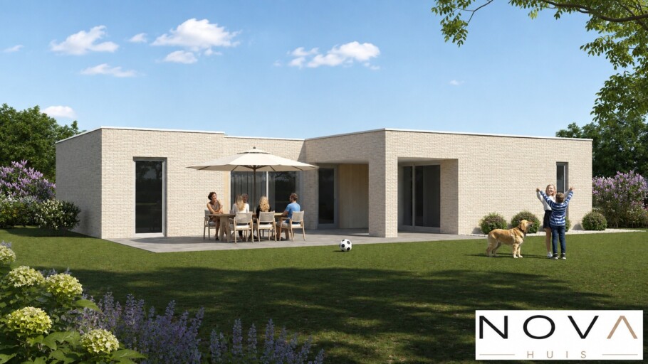 NOVAHUIS Nieuwbouw woningen type  Bungalow met plat dak 191 levensloopbestendig