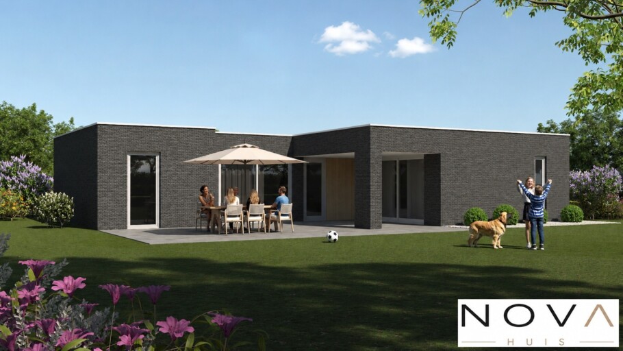 NOVAHUIS Nieuwbouw woningen type  Bungalow met plat dak 191 levensloopbestendig