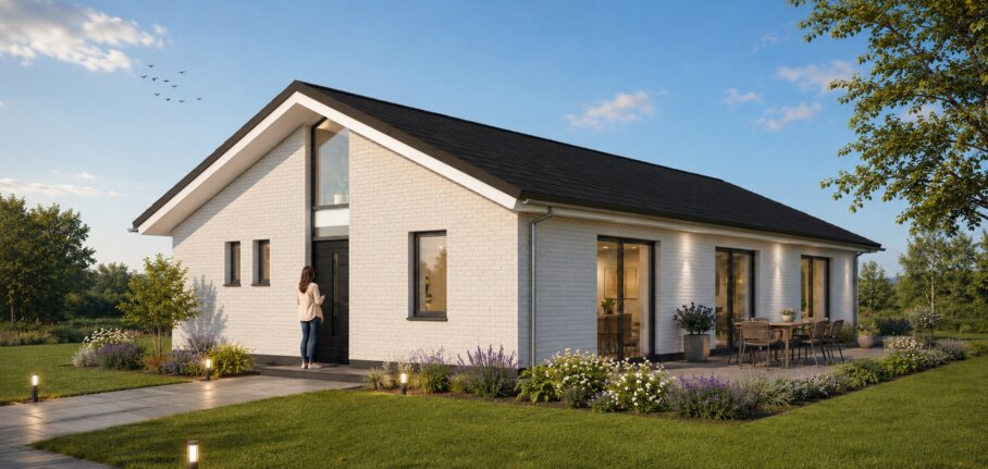 Moderne levensloopbestendige bungalow met lage kap ontwerpen en bouwen 