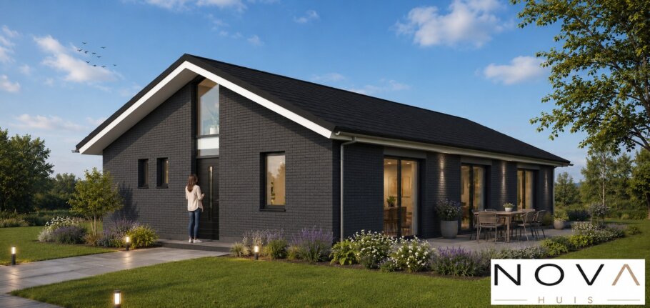 Moderne levensloopbestendige bungalow met lage kap ontwerpen en bouwen 