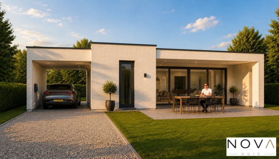 Moderne gelijkvloerse woning A-184 met plat dak en levensloopbestendige indeling
