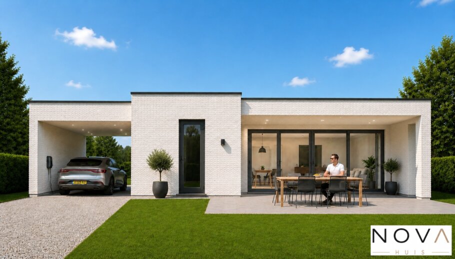 Moderne gelijkvloerse woning A-184 met plat dak en levensloopbestendige indeling