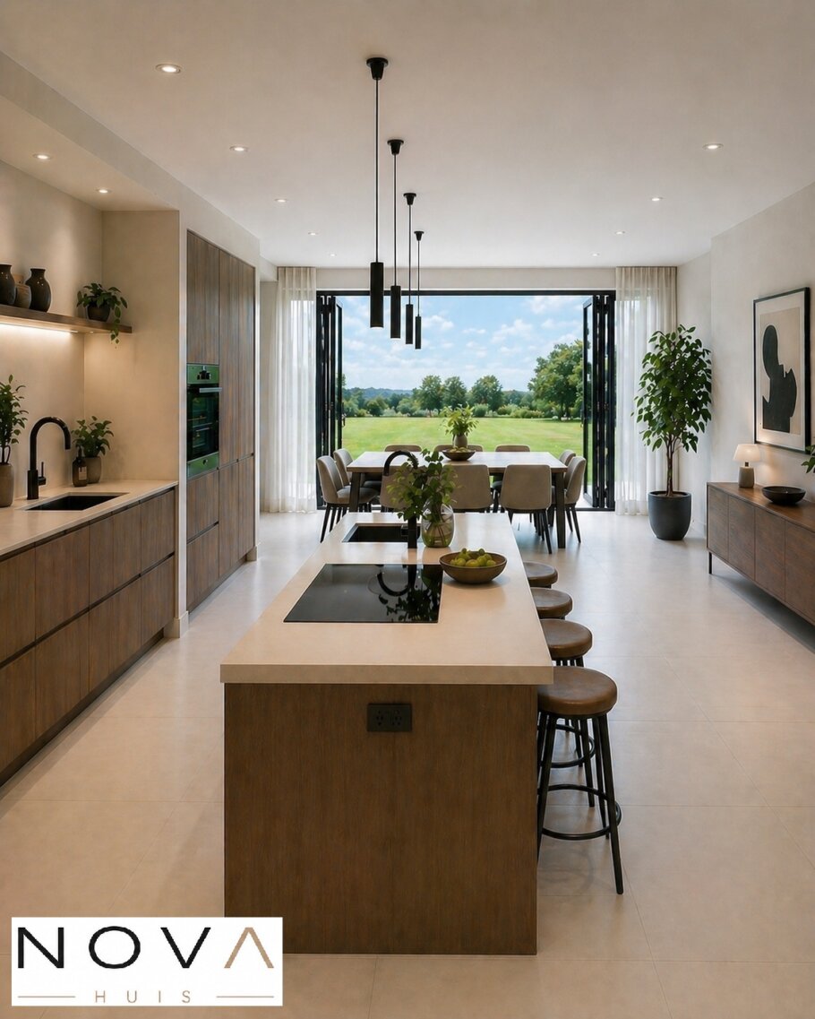bekijk het moderne minimalistisch interieur voor NOVA HUIS ontwerp K-402
