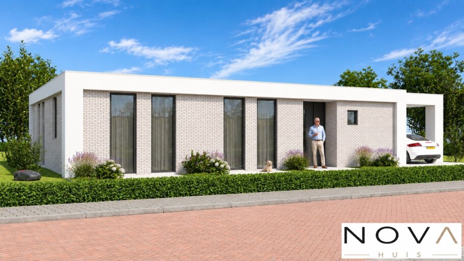 Moderne gelijkvloerse woning A-157 met plat dak en garage