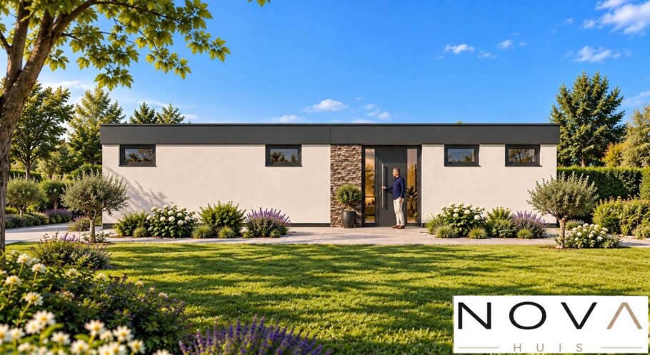 Moderne gelijkvloerse levensloopbestendige woning A-145 van NOVA HUIS