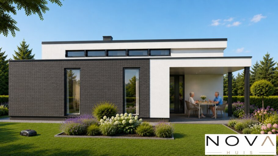 Exclusieve moderne gelijkvloerse woning A-100-v1 met verhoogde woonkamer