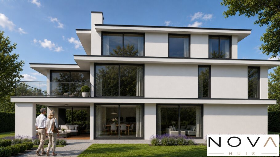 Moderne kubistische villa K-141  met plat dak en 450 m² woonoppervlakte