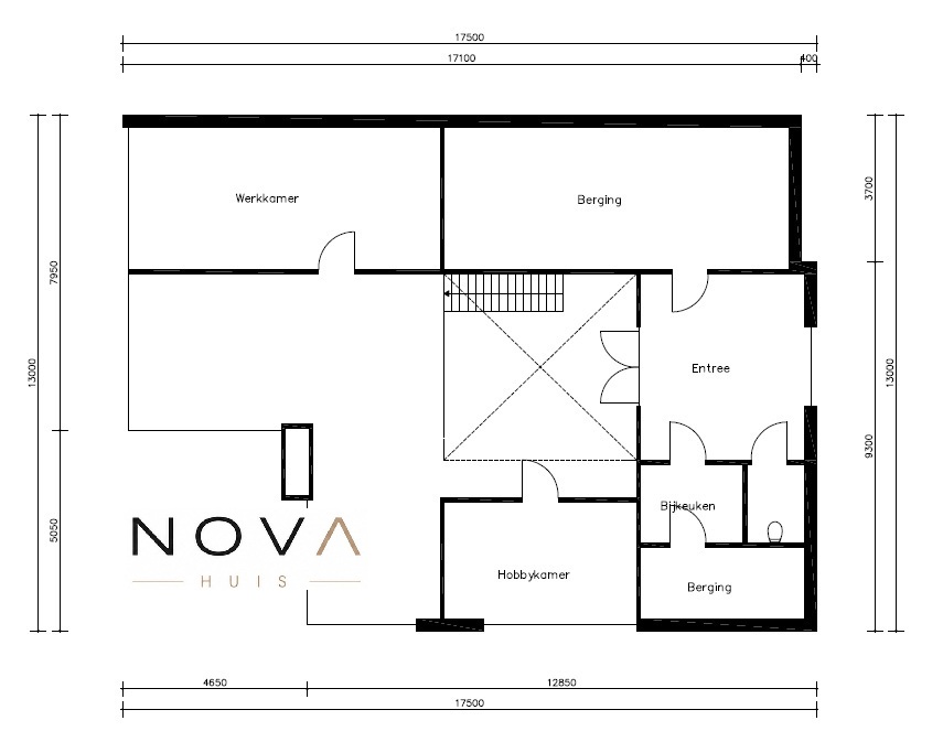 Moderne kubistische villa K-141  met plat dak en 450 m² woonoppervlakte