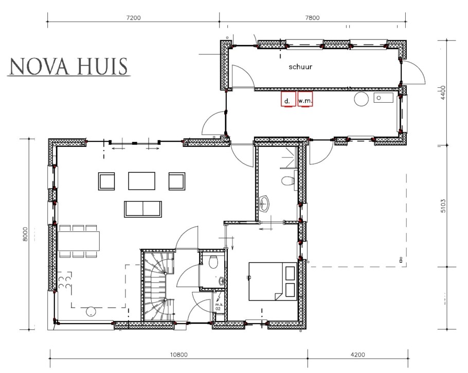 plattegrond-indeling-moderne-woning-met-zadeldak-NOVAHUIS-type-142
