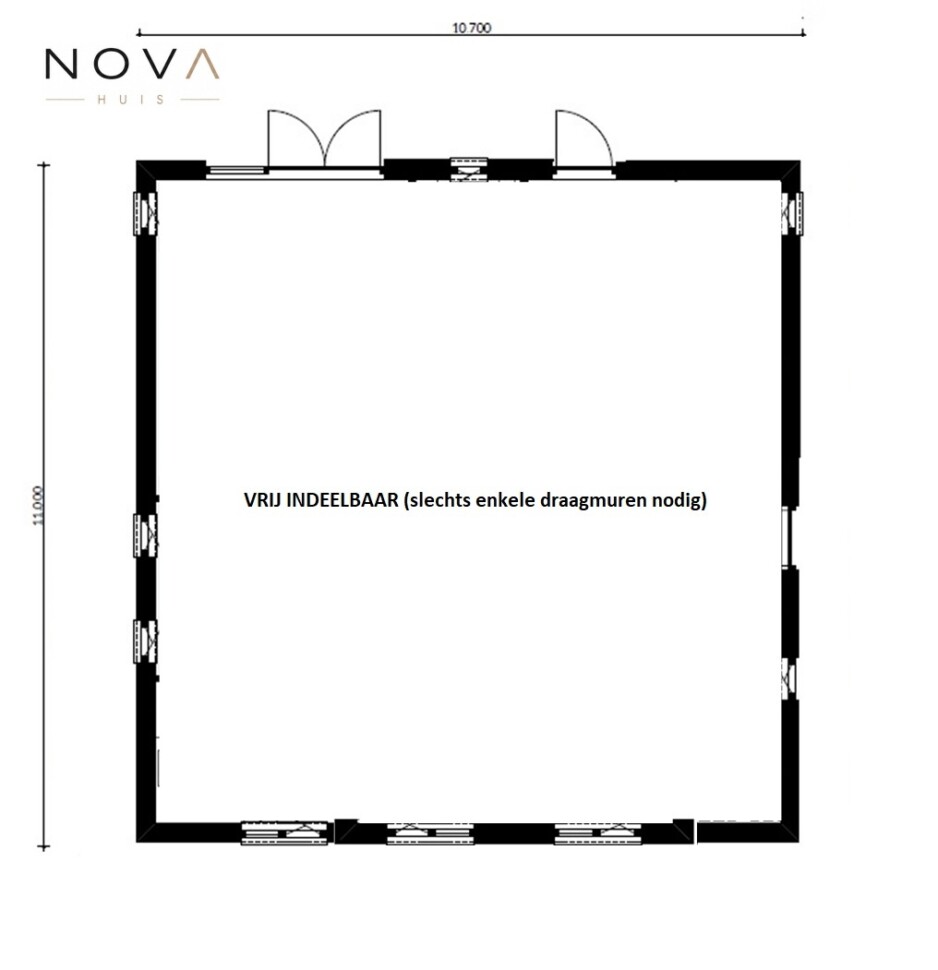 NOVA-HUIS kleine bungalow staalframebouw alles gelijkvloers plat dak energiearm B60