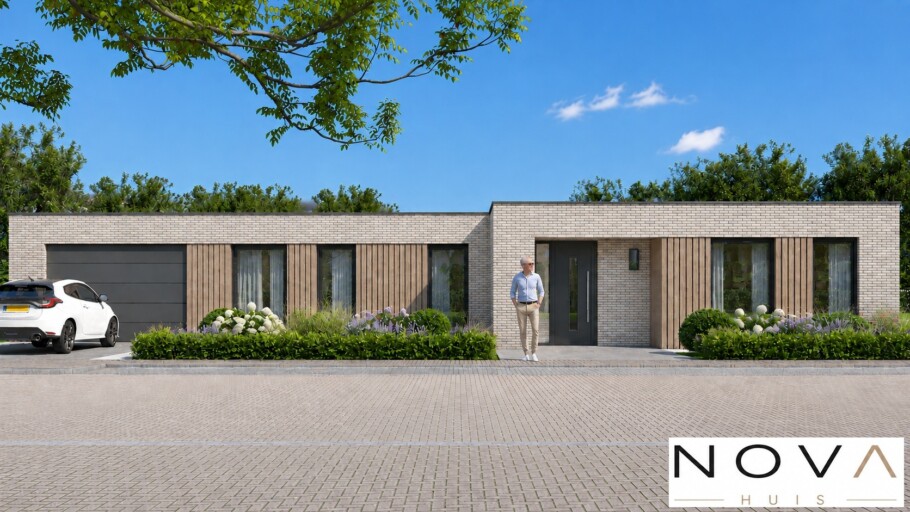 NOVAHUIS A 172 energieneutrale bungalow rolstoelvriendelijk met staalframe beter bouwsysteem