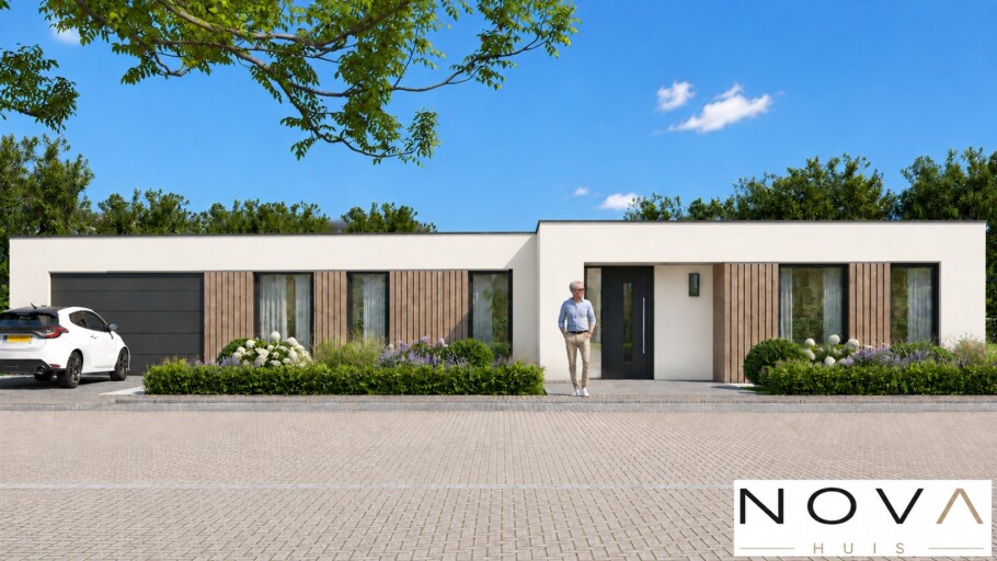 NOVAHUIS A 172 energieneutrale bungalow rolstoelvriendelijk met staalframe beter bouwsysteem