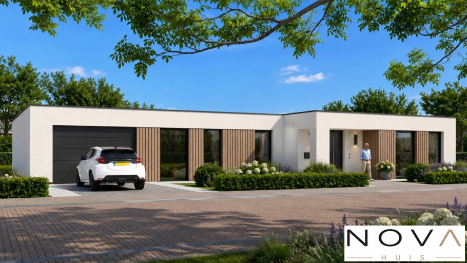 NOVAHUIS A 172 energieneutrale bungalow rolstoelvriendelijk met staalframe beter bouwsysteem