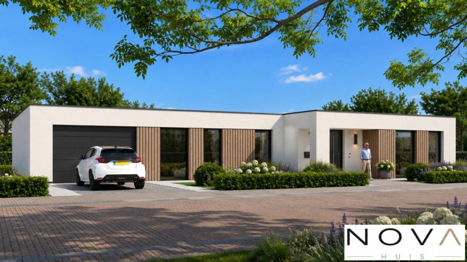 NOVAHUIS A 172 energieneutrale bungalow rolstoelvriendelijk met staalframe beter bouwsysteem