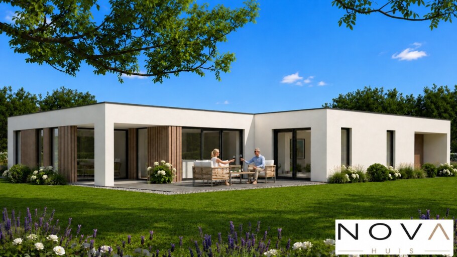 NOVAHUIS A 172 energieneutrale bungalow rolstoelvriendelijk met staalframe beter bouwsysteem