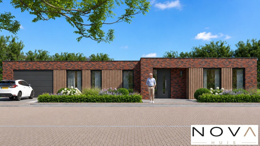 NOVAHUIS A 172 energieneutrale bungalow rolstoelvriendelijk met staalframe beter bouwsysteem